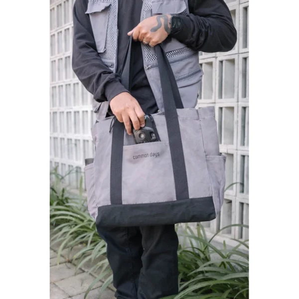 Carry All V1 Canvas Totebag Grey Black