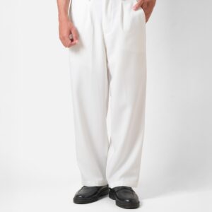 Common Days | Relaxed Wide Trouser Pants White