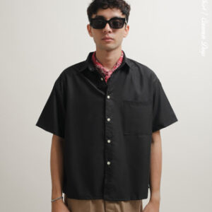 Slick Boxy Shirt Black - Common Days