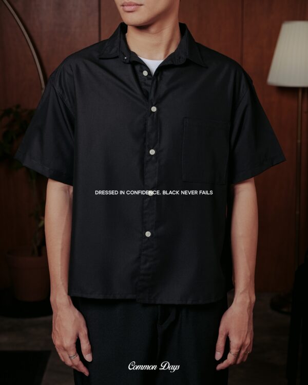 Slick Boxy Shirt Black - Common Days - Image 5