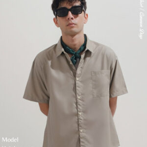 Slick Boxy Shirt Taupe - Common Days