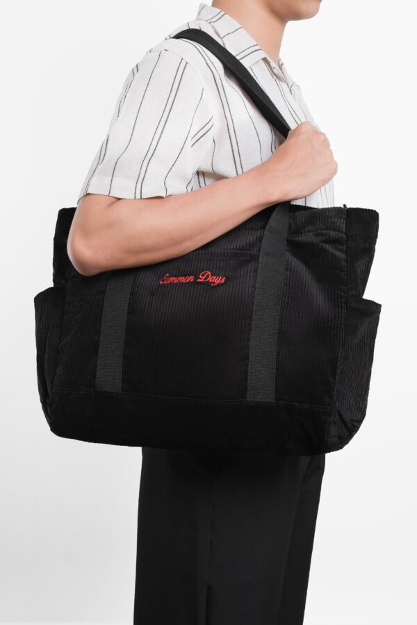 Carry All V1 Corduroy Totebag Jet Black Common Days - Image 2