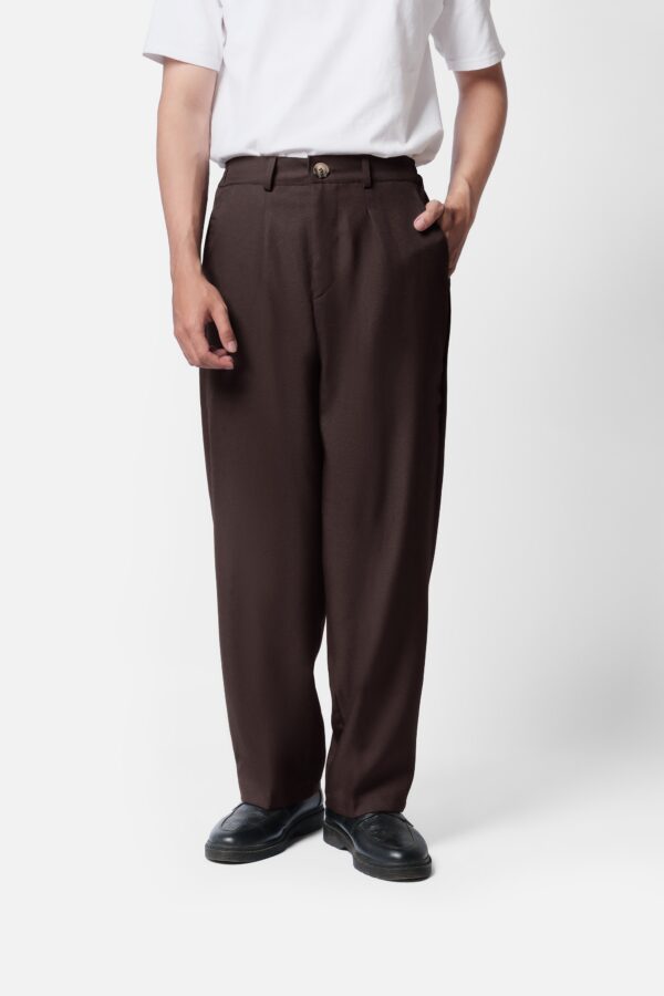 Common Days | Relaxed Wide Trouser Pants Truffle Brown