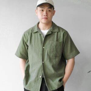 Common Days | Relaxed Linen Shirt Army