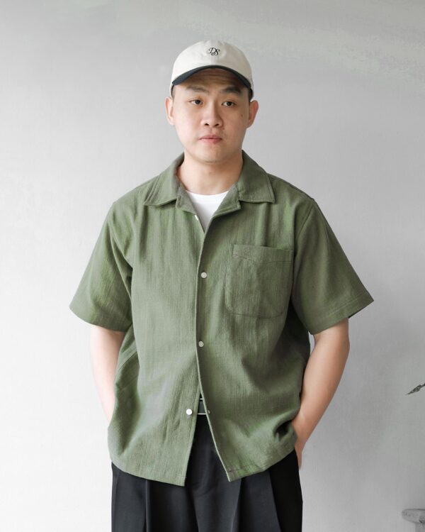 Common Days | Relaxed Linen Shirt Army
