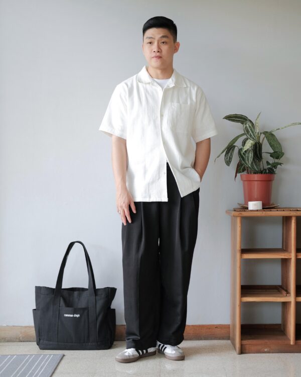 Common Days | Relaxed Linen Shirt Broken White | - Image 3