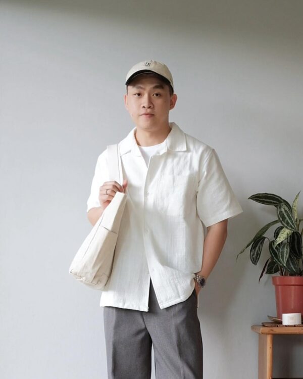 Common Days | Relaxed Linen Shirt Broken White | - Image 2