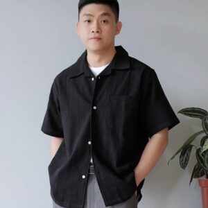 Common Days | Relaxed Linen Shirt Black |