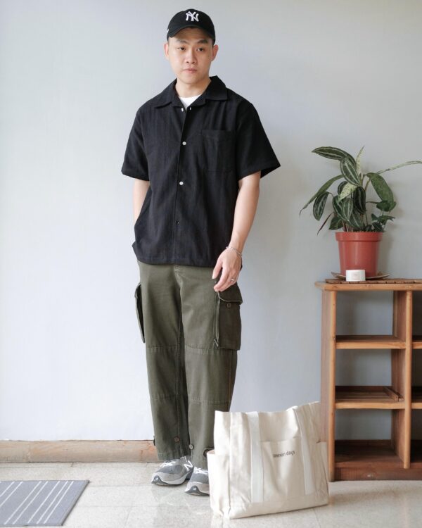 Common Days | Relaxed Linen Shirt Black | - Image 2