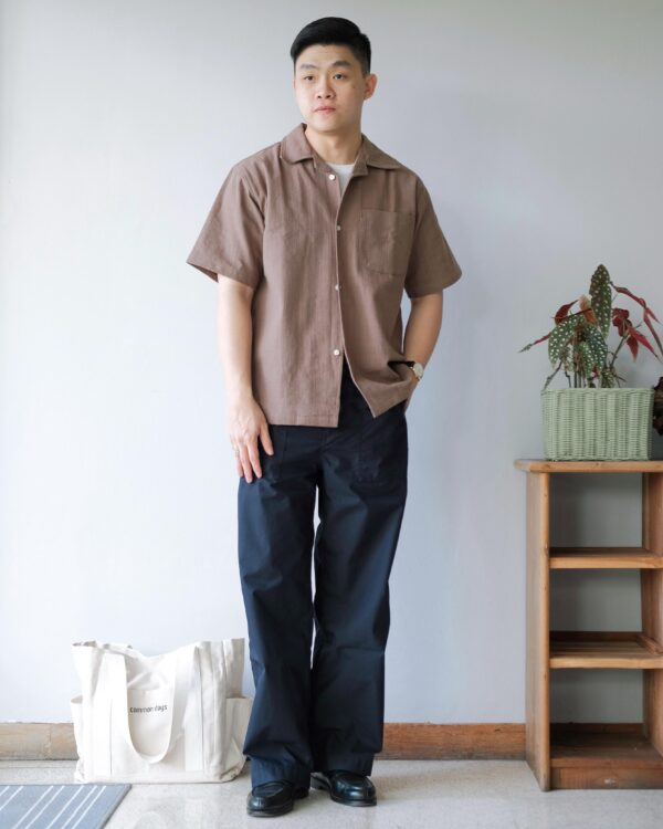 Common Days | Relaxed Linen Shirt Brown - Image 2