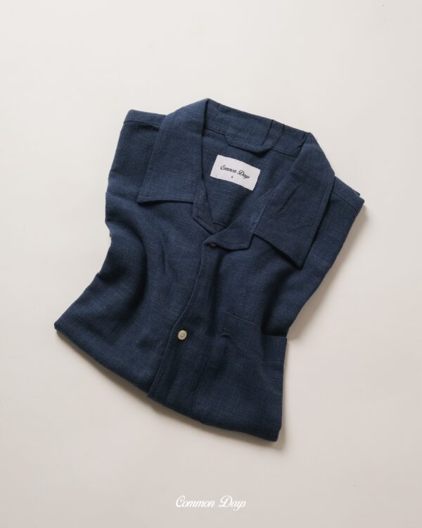 Common Days | Relaxed Linen Shirt Navy - Image 6