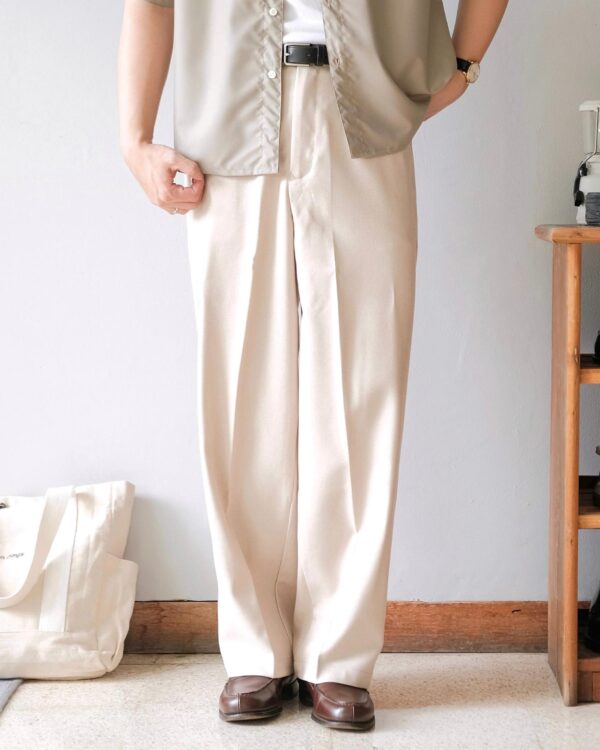 Common Days | Relaxed Wide Trouser Pants Oat - Image 6