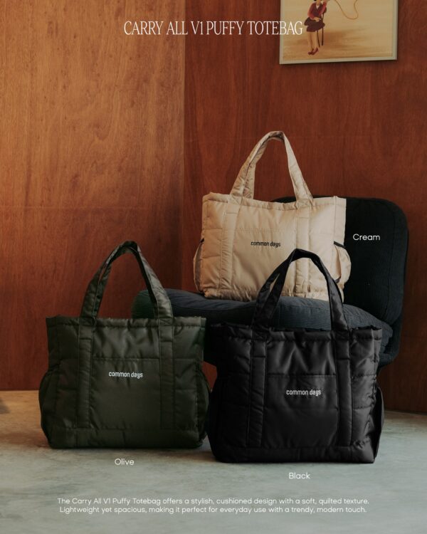 Carry All V1 Puffy Totebag Cream - Image 6