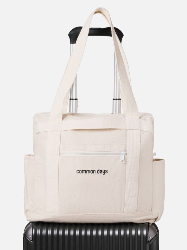 Travel Totebag Broken White Canvas Common Days - Image 6