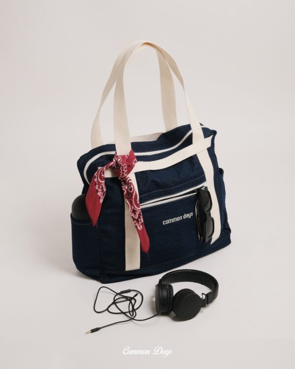 Travel Totebag Blue Denim Common Days - Image 7