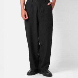 Common Days | Relaxed Wide Trouser Pants Black