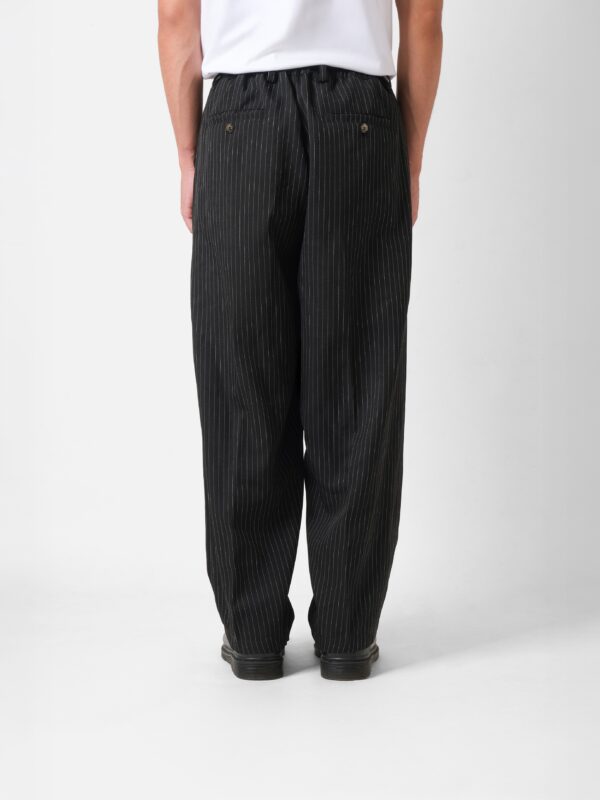 Common Days | Relaxed Wide Trouser Pants Stripe Black - Image 5