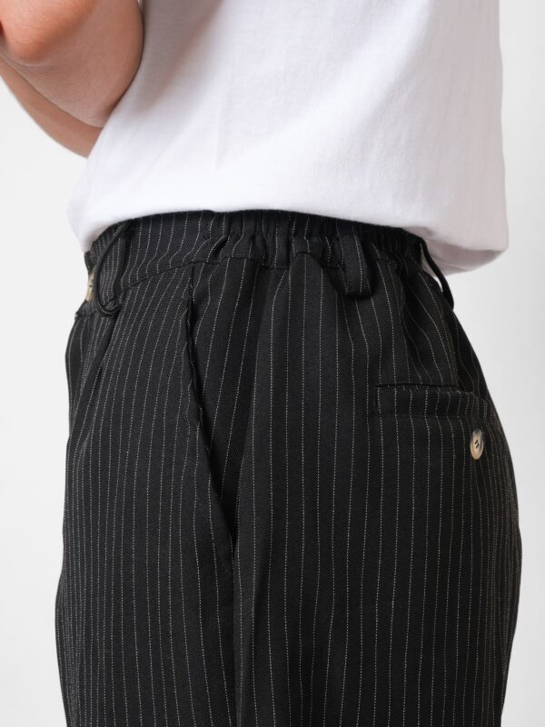 Common Days | Relaxed Wide Trouser Pants Stripe Black - Image 4