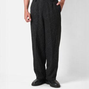 Common Days | Relaxed Wide Trouser Pants Stripe Black