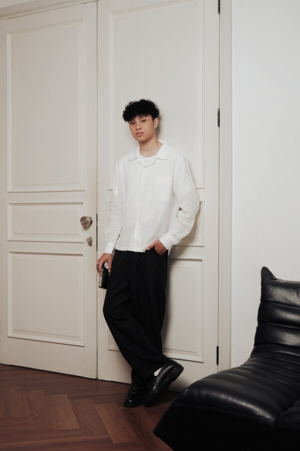 Common Days | Relaxed Long Sleeve Linen Shirt Broken White