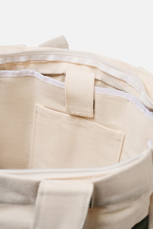 Carry All V2 Totebag Twotone Broken White & Army Common Days - Image 2
