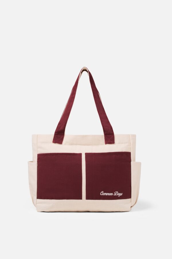 Carry All V2 Totebag Twotone Broken White & Maroon Common Days