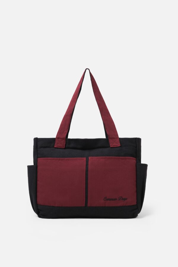Carry All V2 Totebag Twotone Black & Maroon Common Days