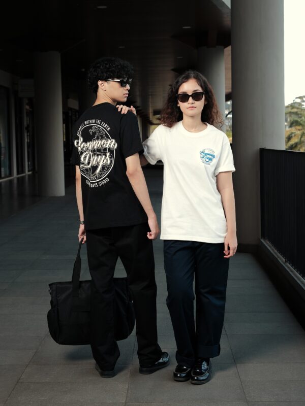 Common Days | Tshirt kaos Balance Within The Earth Off-White Black