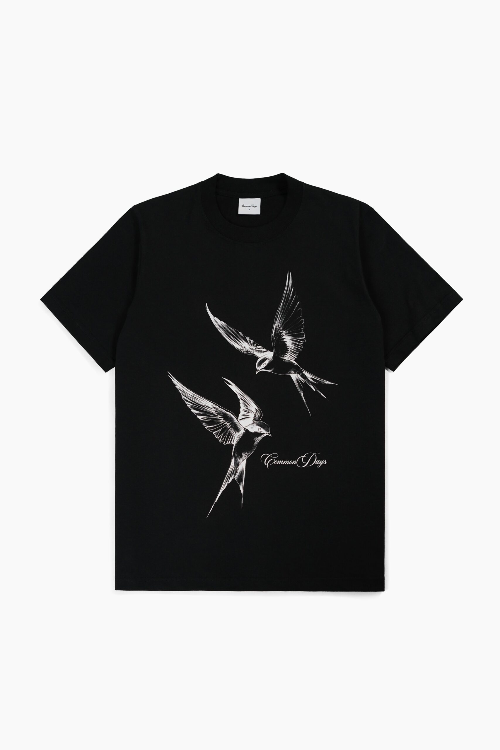 Common Days | Tshirt kaos Swallow Bird White Black - Image 7