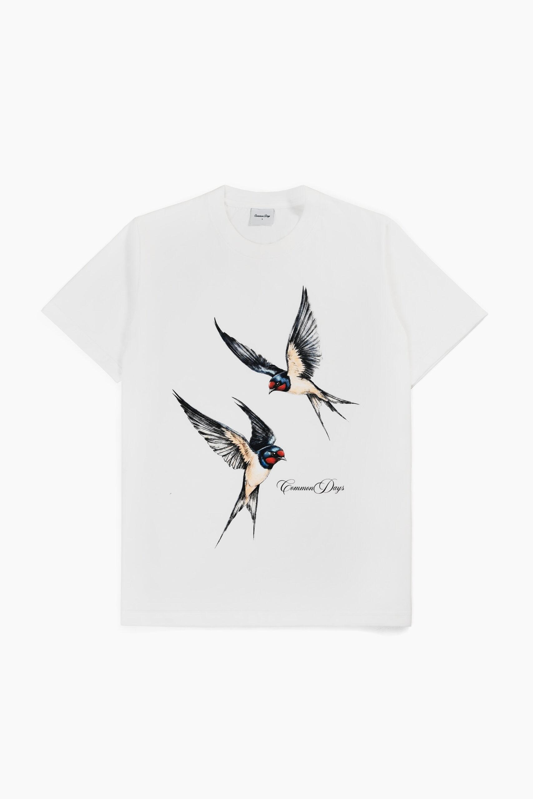 Common Days | Tshirt kaos Swallow Bird White Black - Image 5