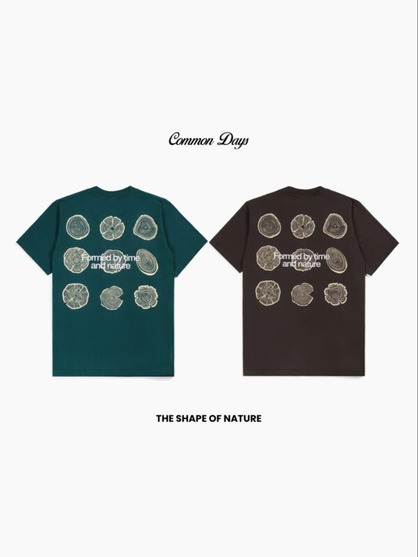 Common Days | Tshirt kaos Formed by time and nature Green Dark Brown