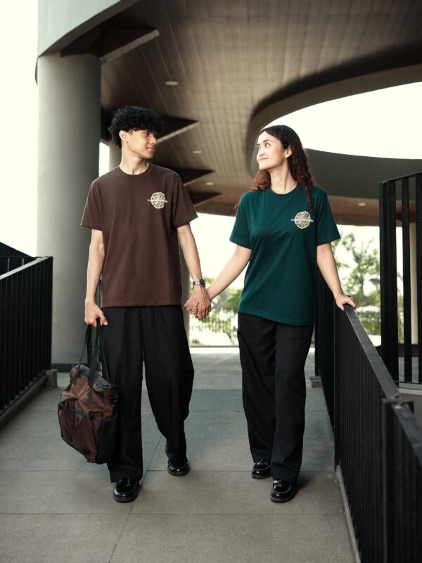 Common Days | Tshirt kaos Formed by time and nature Green Dark Brown