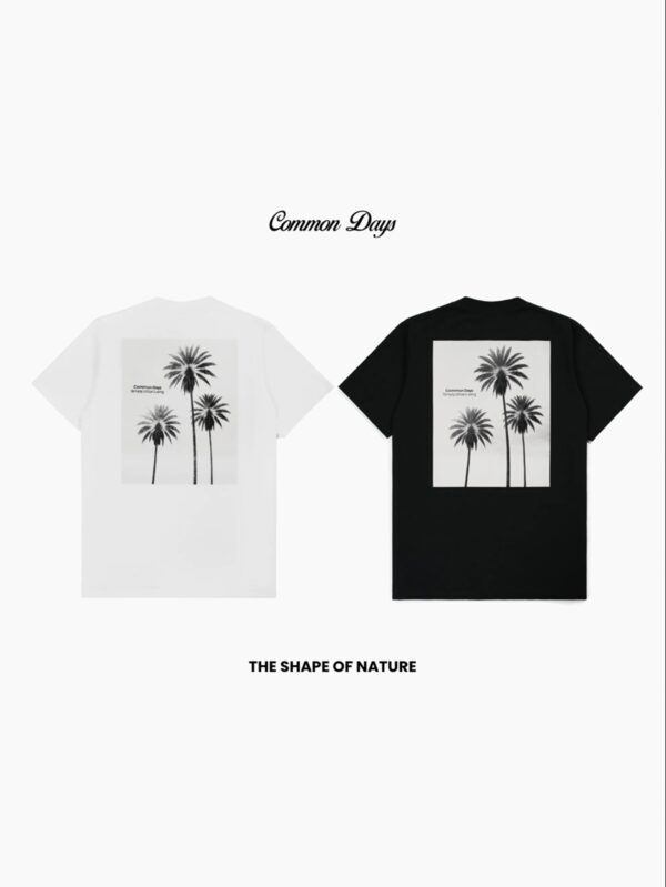 Common Days | Tshirt kaos Palm Tree White Black