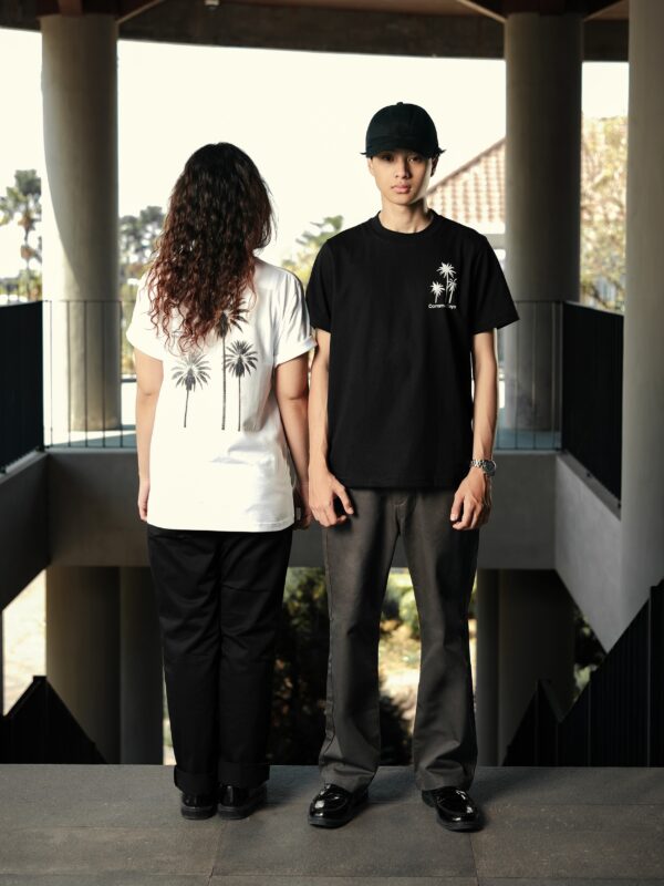 Common Days | Tshirt kaos Palm Tree White Black