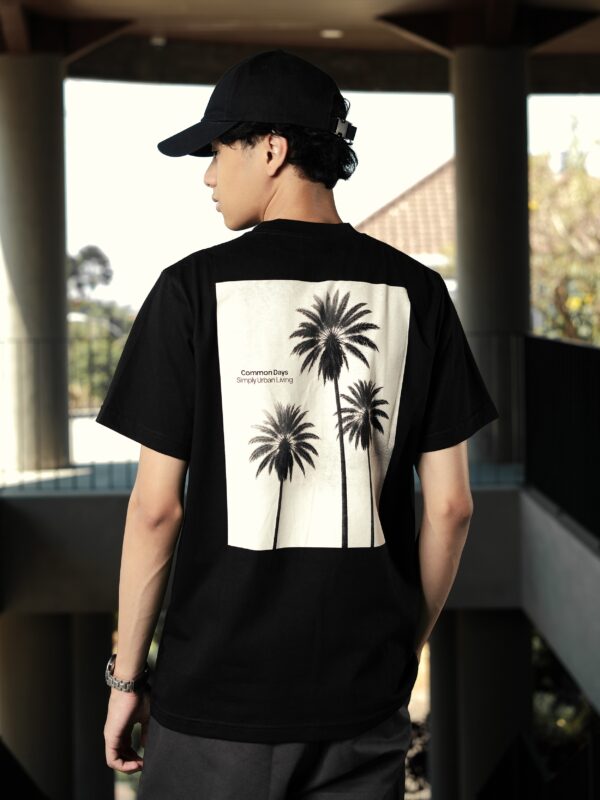 Common Days | Tshirt kaos Palm Tree White Black