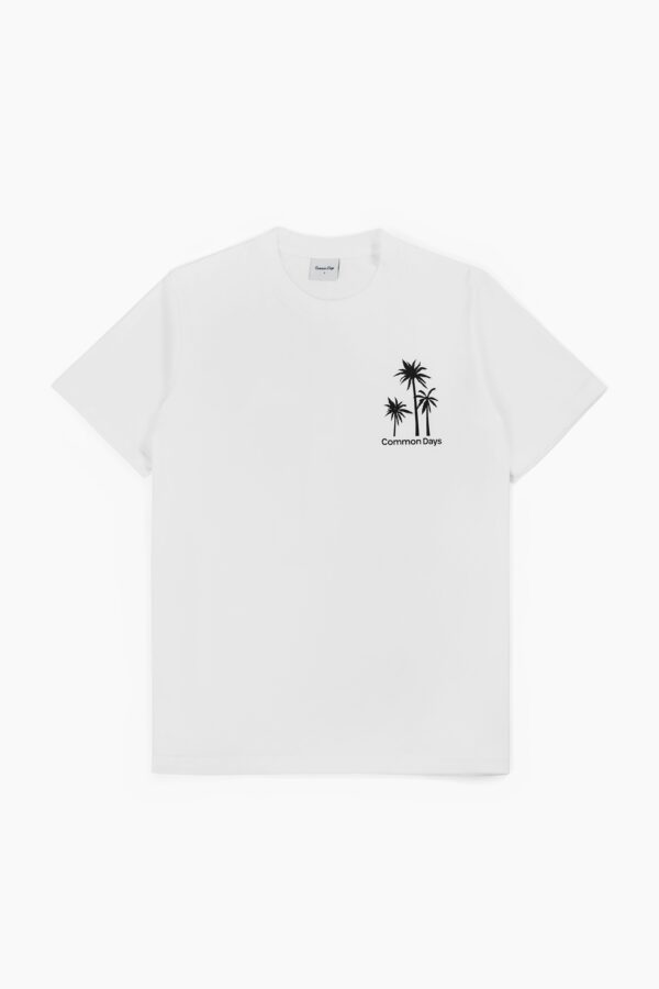 Common Days | Tshirt kaos Palm Tree White Black
